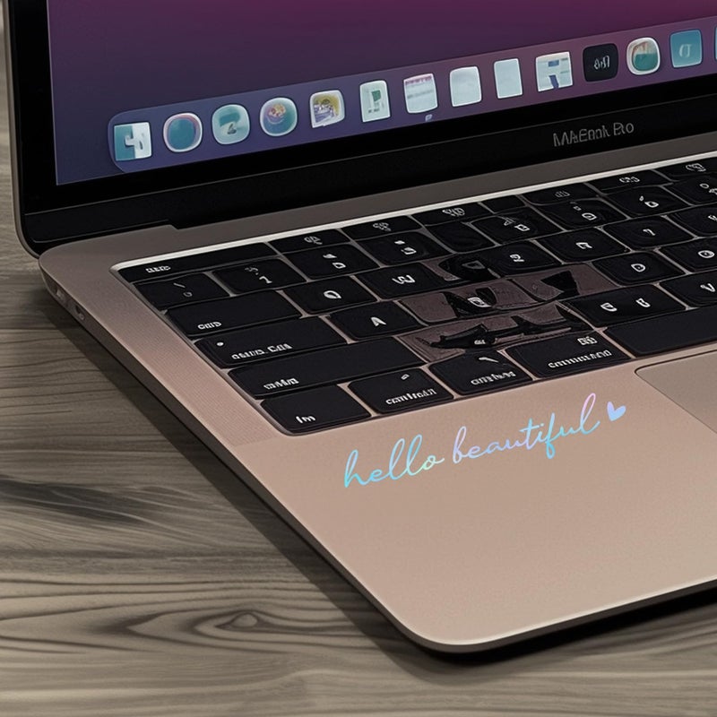 WCDHOR 2 x Hello Beautiful Rearview Mirror Decal Water Bottle Stickers Affirmation Reminder Sticker Laptop Bumper Sticker Tumbler Vinyl Sticker Car Mirror Decal (Hello Beautiful, Holographic Opal) - Image 2
